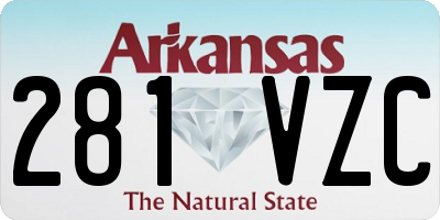 AR license plate 281VZC