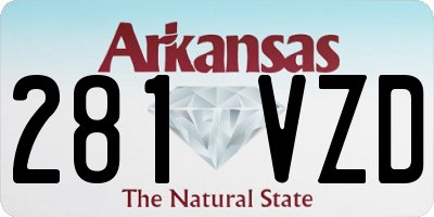 AR license plate 281VZD