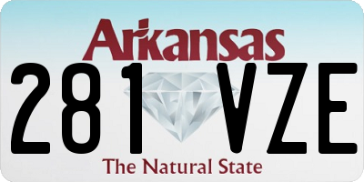 AR license plate 281VZE