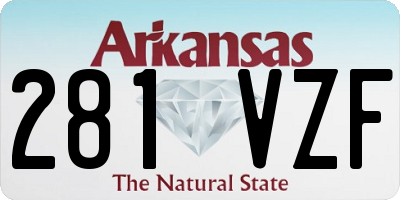 AR license plate 281VZF