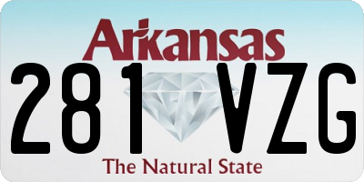 AR license plate 281VZG