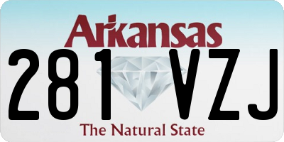 AR license plate 281VZJ