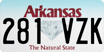 AR license plate 281VZK