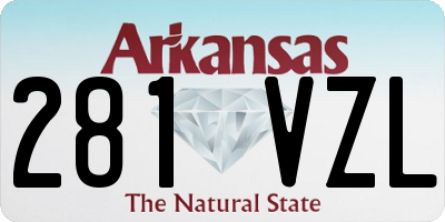 AR license plate 281VZL