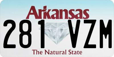 AR license plate 281VZM