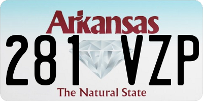 AR license plate 281VZP