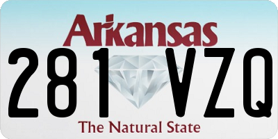AR license plate 281VZQ
