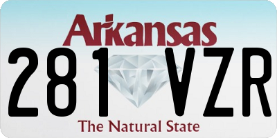AR license plate 281VZR