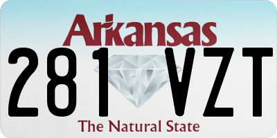 AR license plate 281VZT