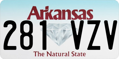 AR license plate 281VZV