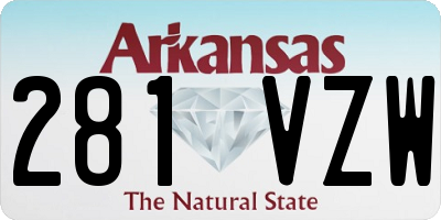 AR license plate 281VZW