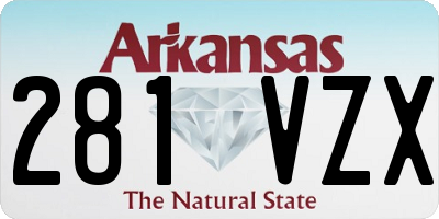 AR license plate 281VZX