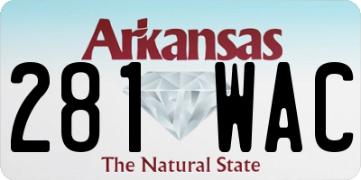 AR license plate 281WAC