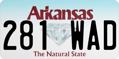 AR license plate 281WAD