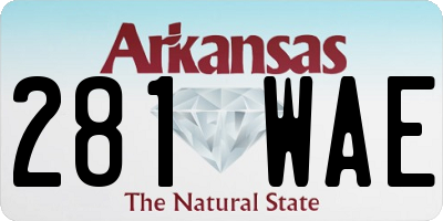 AR license plate 281WAE