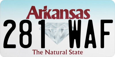 AR license plate 281WAF