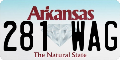 AR license plate 281WAG