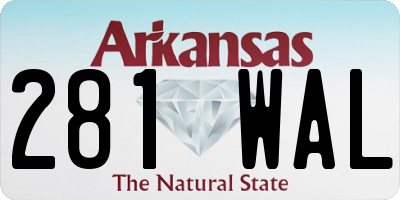 AR license plate 281WAL