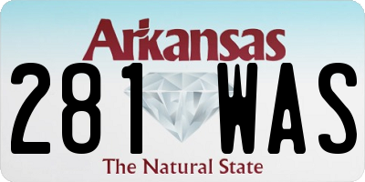 AR license plate 281WAS
