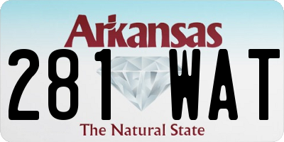 AR license plate 281WAT