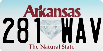 AR license plate 281WAV