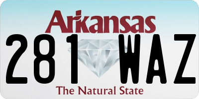 AR license plate 281WAZ
