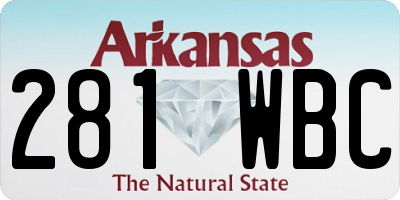 AR license plate 281WBC