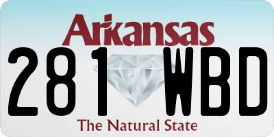 AR license plate 281WBD