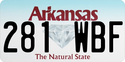AR license plate 281WBF