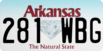AR license plate 281WBG