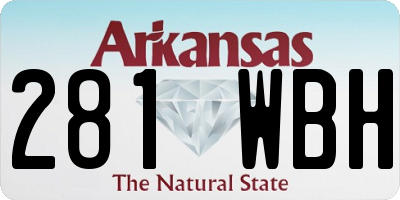 AR license plate 281WBH