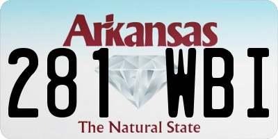 AR license plate 281WBI