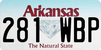 AR license plate 281WBP