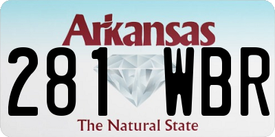 AR license plate 281WBR