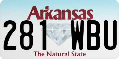 AR license plate 281WBU