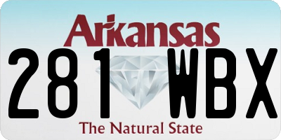 AR license plate 281WBX