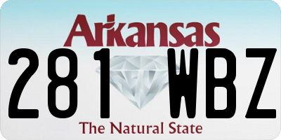 AR license plate 281WBZ