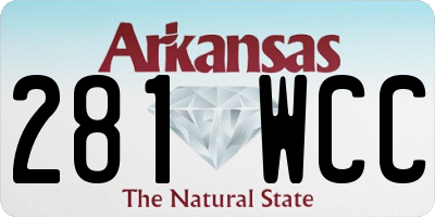 AR license plate 281WCC