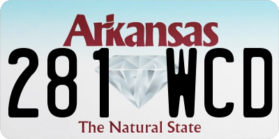 AR license plate 281WCD