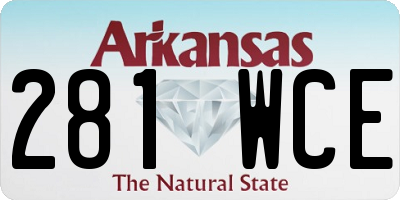 AR license plate 281WCE