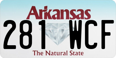 AR license plate 281WCF