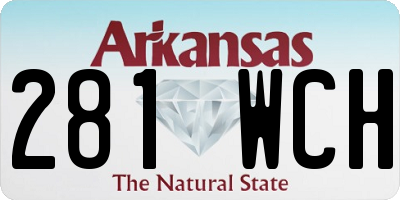AR license plate 281WCH