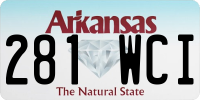 AR license plate 281WCI