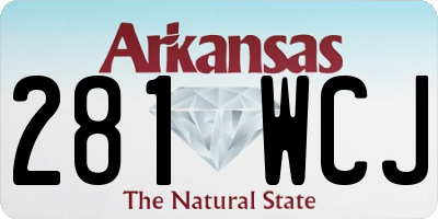 AR license plate 281WCJ