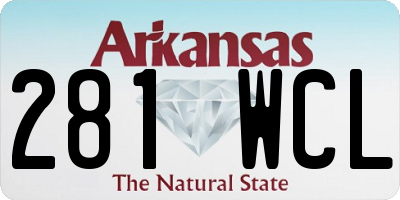 AR license plate 281WCL
