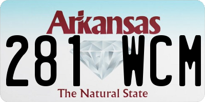 AR license plate 281WCM