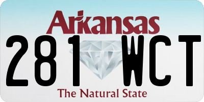AR license plate 281WCT