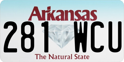 AR license plate 281WCU