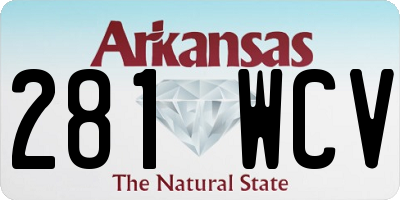 AR license plate 281WCV