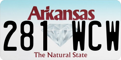 AR license plate 281WCW